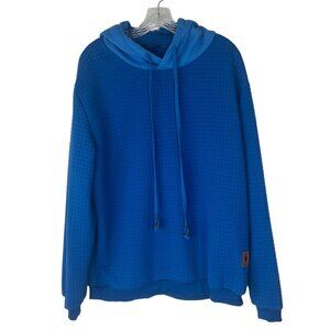 Coofandy Hoodie Sweatshirt Mens XL Blue Textured Pullover